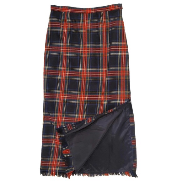 Rafaella Skirts Vtg 8s 90s Rafaella Red Plaid 00 Wool Blanket Skirt